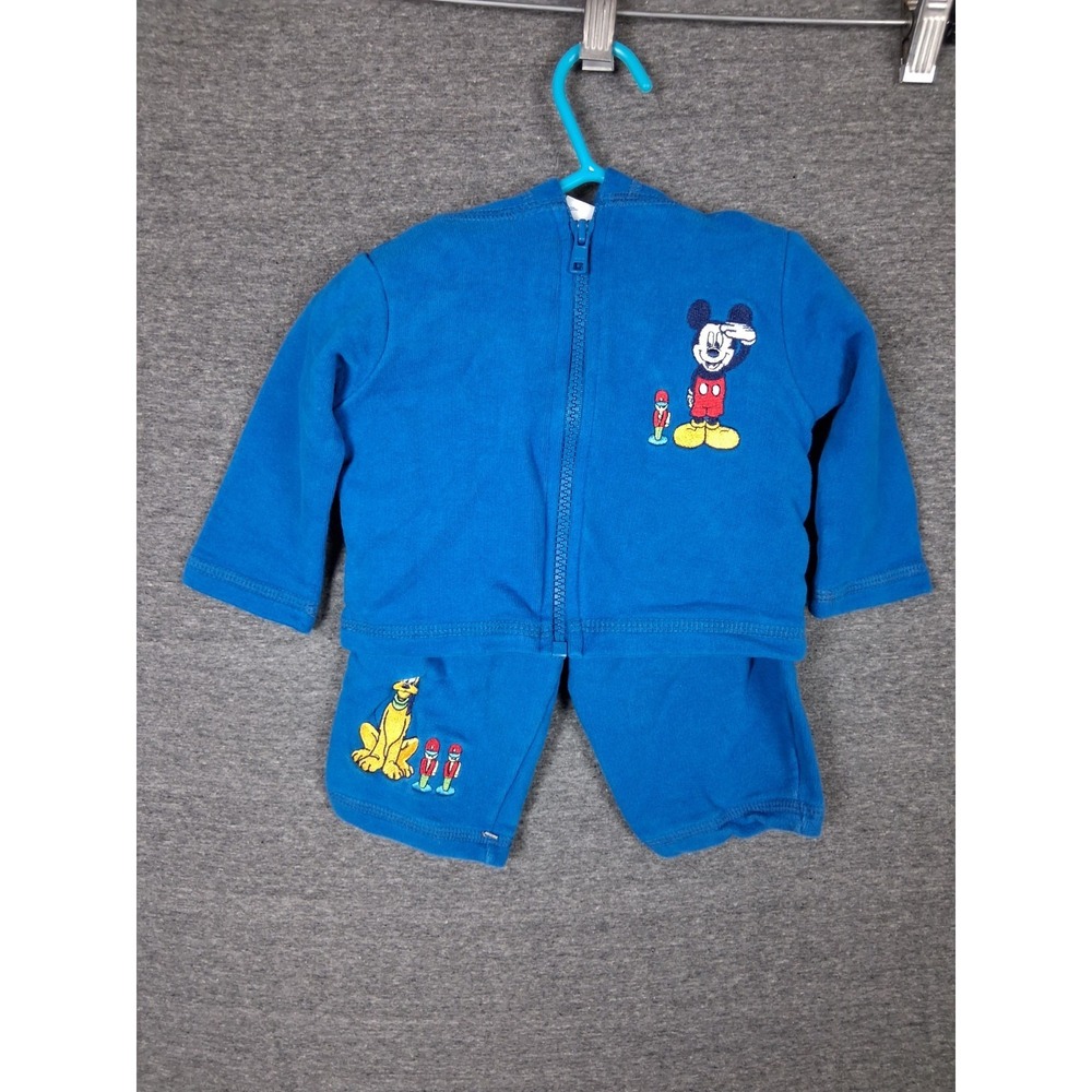 Mickey‎ Mouse Jogger Set Baby 6M Blue Goofy Mickey Nutcracker Full Zip Hoodie